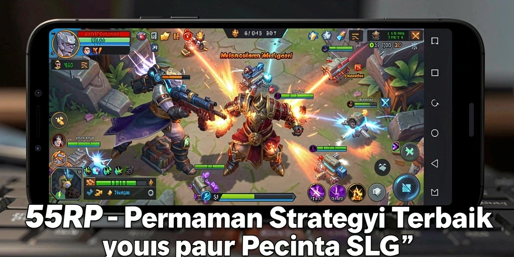 Screenshot gameplay menunjukkan aksi seru dari <strong>55RP</strong> di dunia SLG.