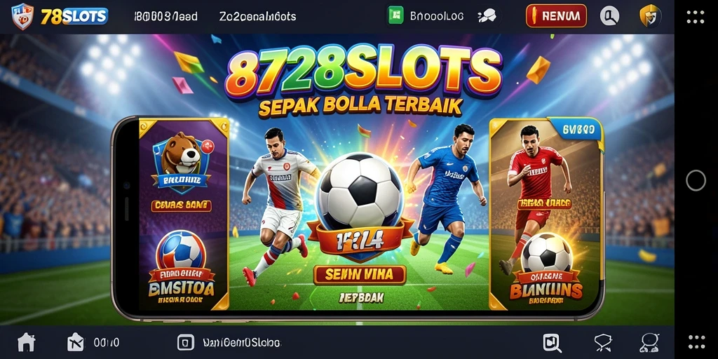 Screenshot gameplay 8728SLOTS yang menggambarkan serunya permainan sepak bola.