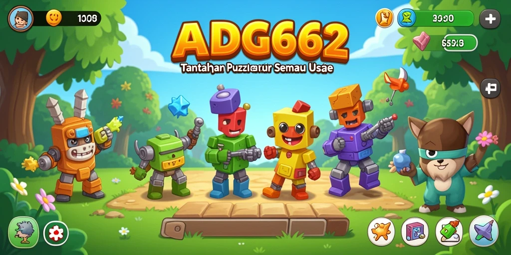 Screenshot dari gameplay ADG62 menunjukkan tantangan puzzle yang menarik.