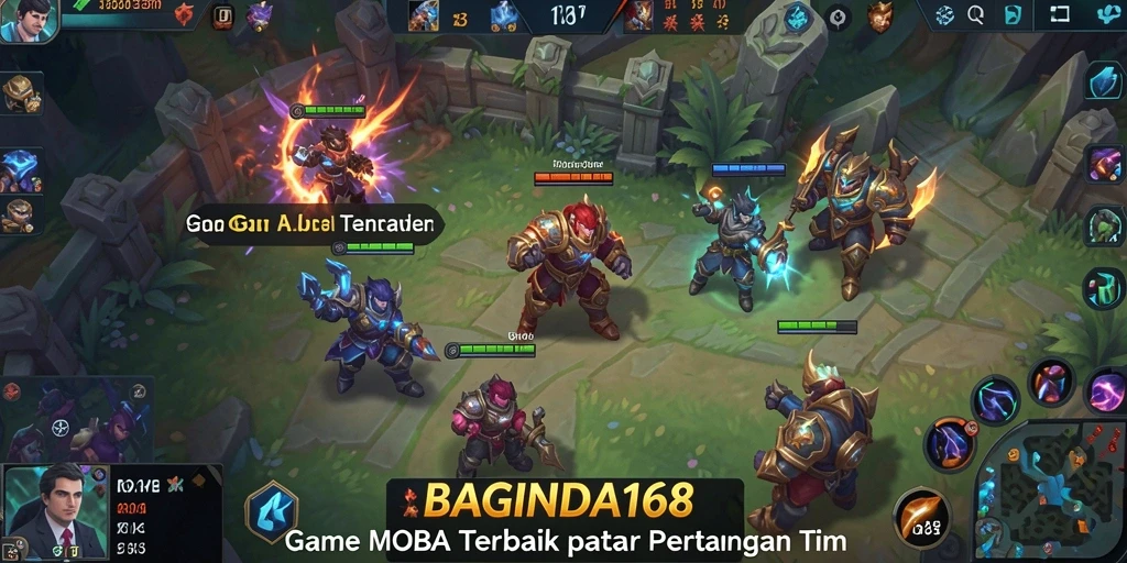 Tampilan gameplay seru dalam BAGINDA168, pertempuran tim yang mendebarkan.