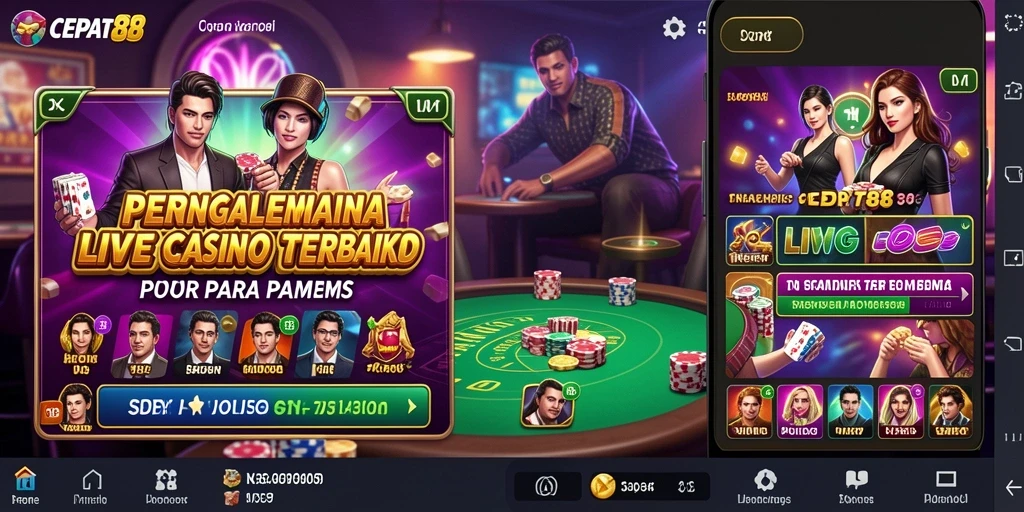Gameplay Live Casino yang interaktif dan seru di CEPAT88.