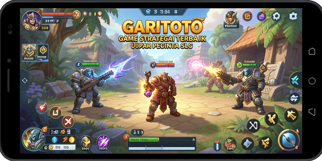 Screenshot gameplay GARITOTO menampilkan strategi membangun kerajaan.