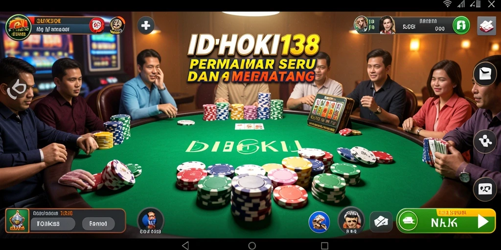 Tampilan gameplay seru di aplikasi IDRHOKI138 poker.