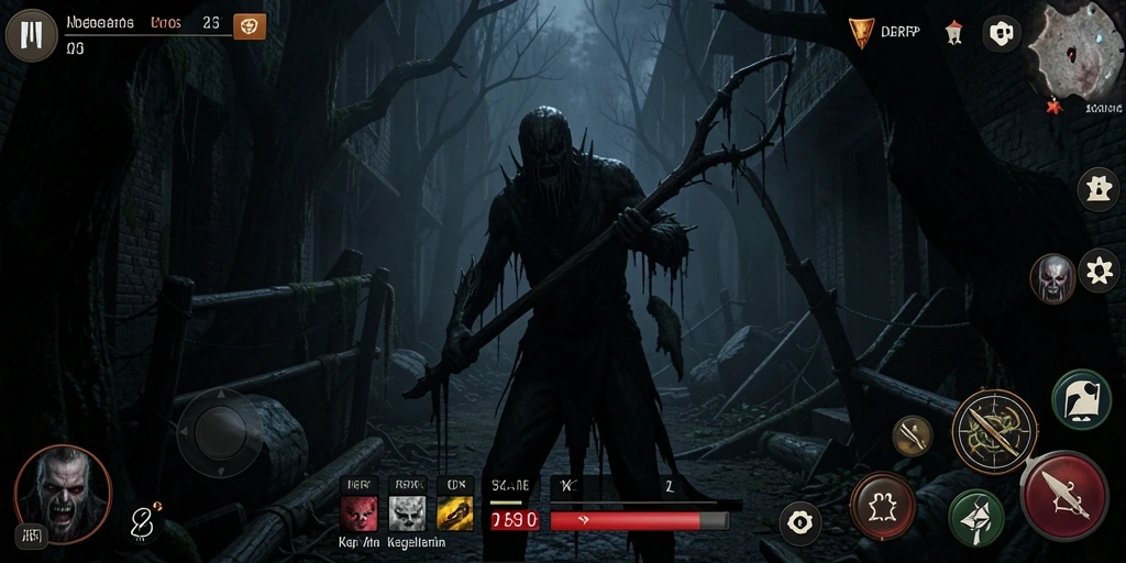 Screenshot gameplay menampilkan momen menegangkan dari IDRRP yang menakutkan.