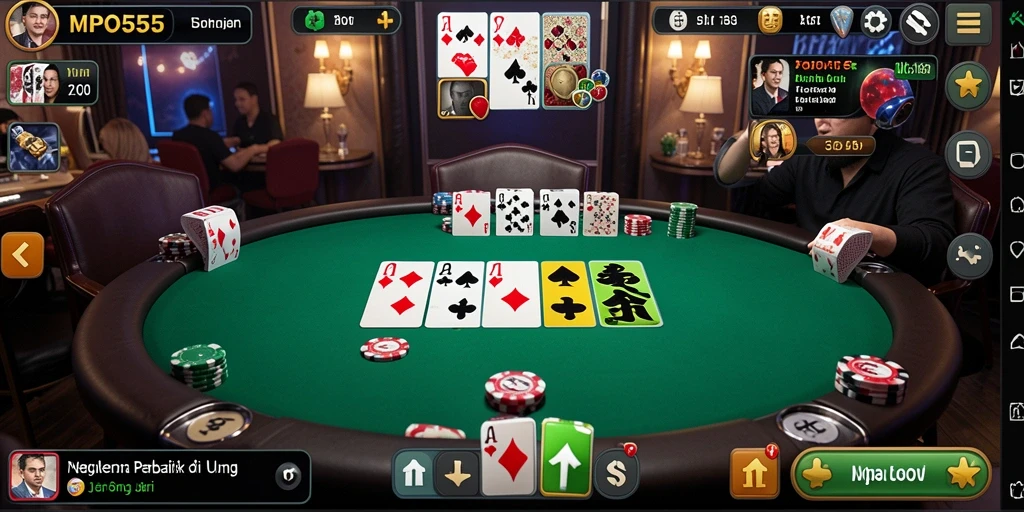 Screenshot MPO555 yang memperlihatkan gameplay Poker yang seru dan menarik.