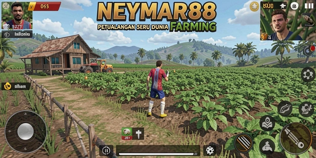 Gameplay seru dan menarik dalam NEYMAR88 yang menggambarkan dunia pertanian.