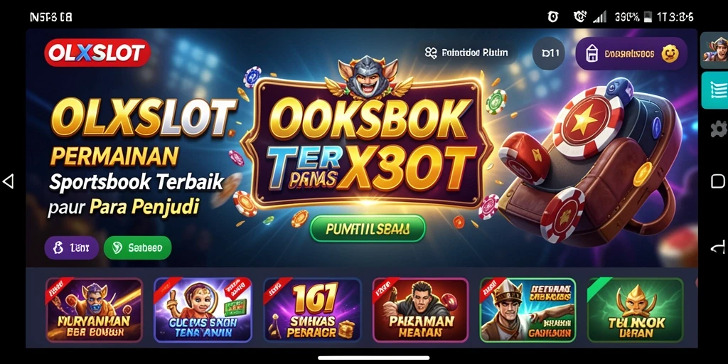 Tampilan gameplay OLXSLOT dengan fitur sportsbook yang menarik.