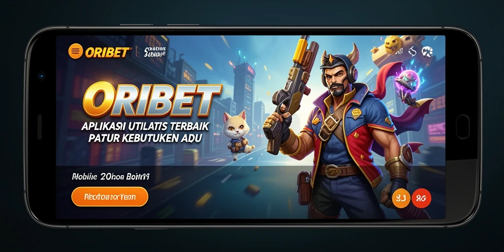 Tampilan antarmuka aplikasi ORIBET dengan fitur-fitur utilitas.