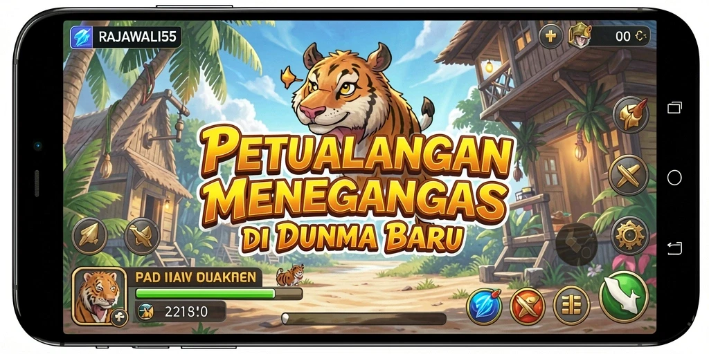 Tampilan gameplay seru dari RAJAWALI55 dengan petualangan mendebarkan.
