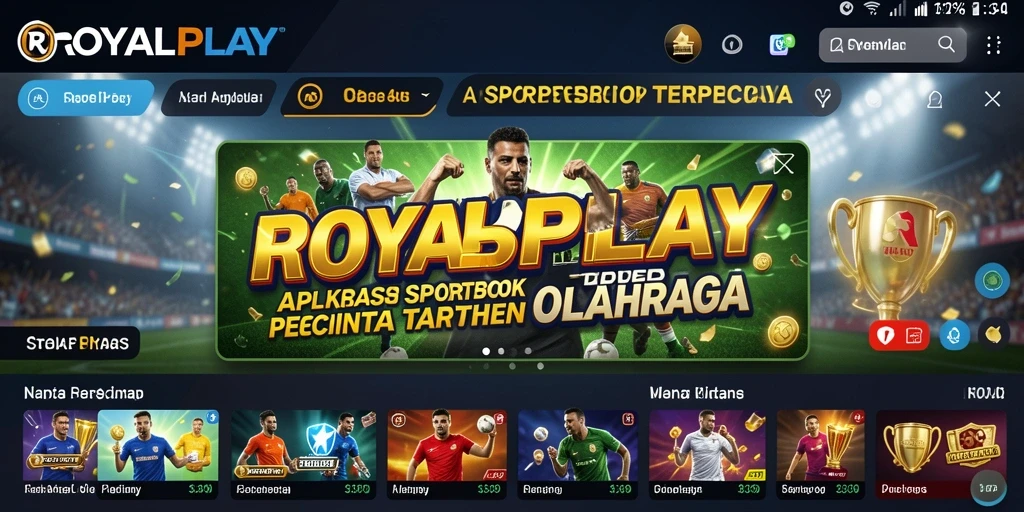 Screenshot <strong>ROYALPLAY</strong> menampilkan tampilan taruhan olahraga yang menarik.