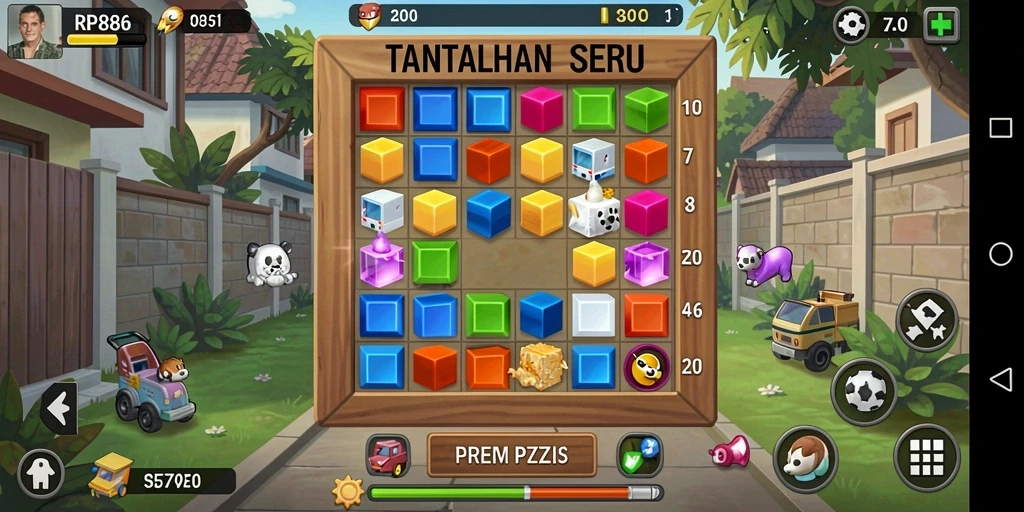 Screenshot gameplay RP886 yang menantang dalam kategori Puzzle.