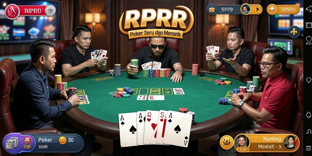 Gameplay menegangkan di RPRR dengan pemain poker berpengalaman.