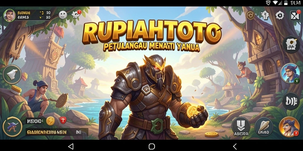 Screenshot RUPIAHTOTO menampilkan aksi seru dalam gameplay petualangan.