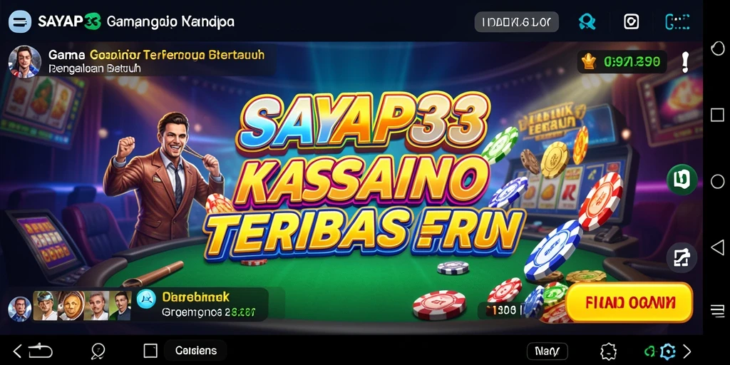 Tangkapan layar utama SAYAP33 menampilkan gameplay Kasino yang menarik.