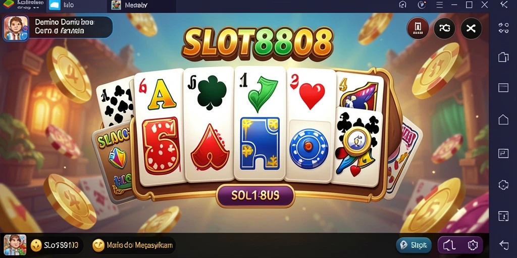 Tampilan menarik dari gameplay Domino SLOT8808 yang seru.