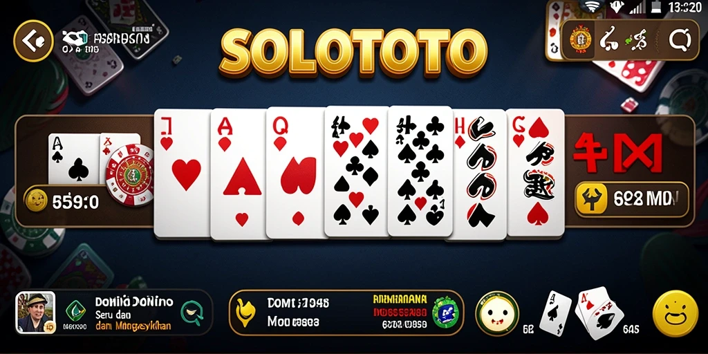 Tampilan gameplay menarik dari SOLOTOTO dengan suasana permainan Domino.