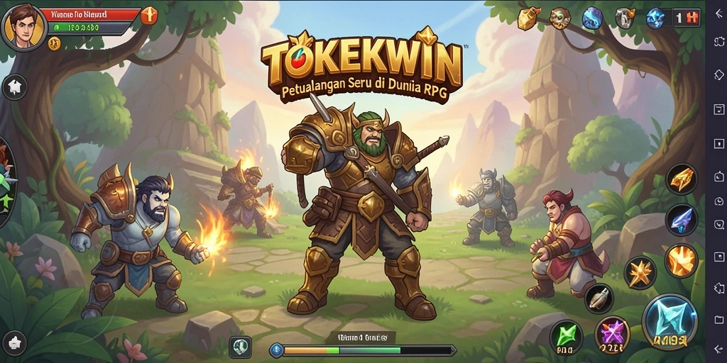Tampilan gameplay seru di dunia RPG TOKEKWIN.