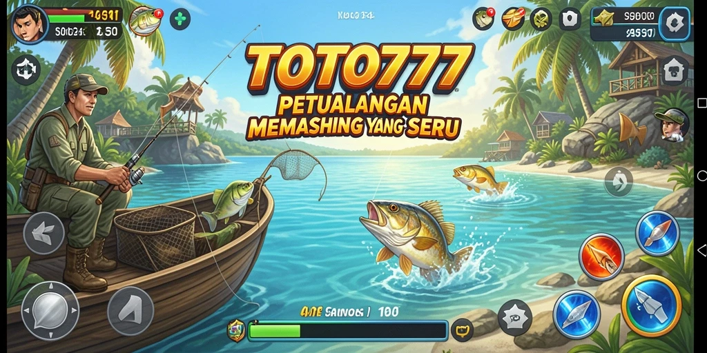 Screenshot TOTO777 menampilkan suasana memancing yang dramatis dan seru.
