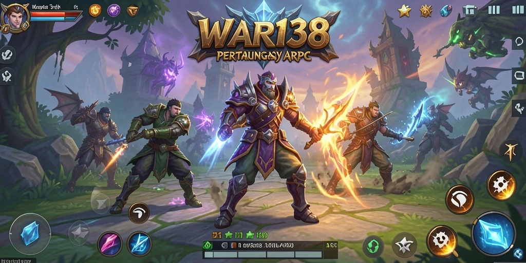 Screenshot gameplay WAR138 yang menampilkan pertempuran seru dan grafis yang menawan.