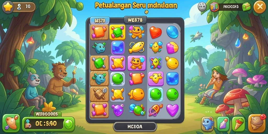 Tampilan gameplay WE878 yang penuh warna dan menarik.